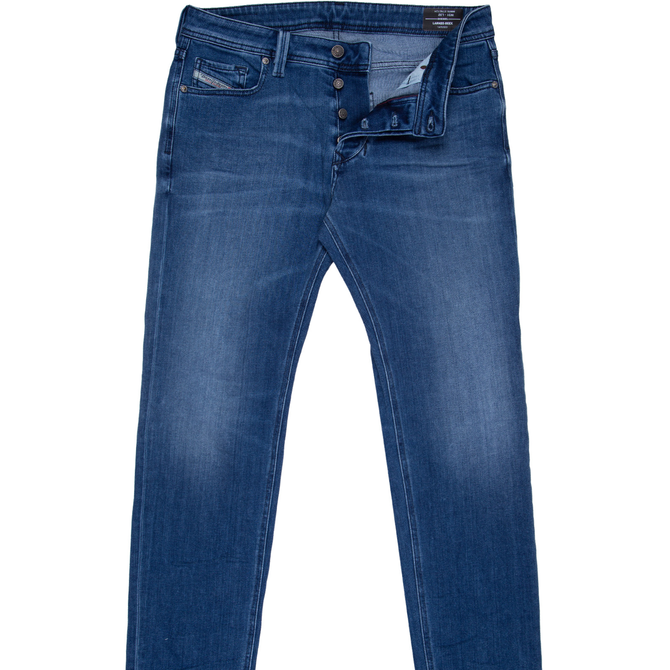 Larkee-Beex Regular Tapered Fit Mid Aged Stretch Denim Jeans