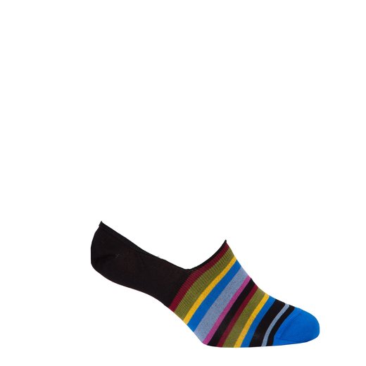 Colourful Stripe No Show Loafer Socks-socks-Fifth Avenue Menswear