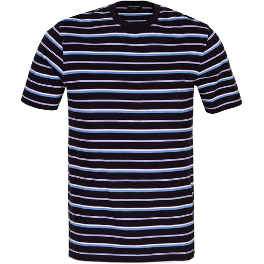 Stripe Crew Neck T-Shirt-t-shirts & polos-Fifth Avenue Menswear