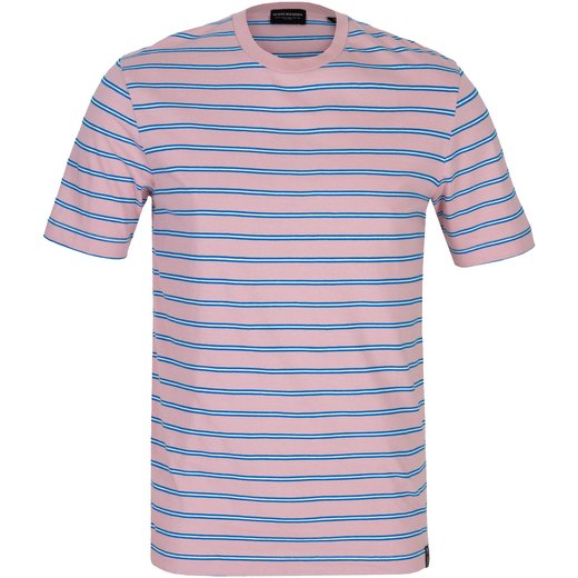 Stripe Crew Neck T-Shirt-t-shirts & polos-Fifth Avenue Menswear