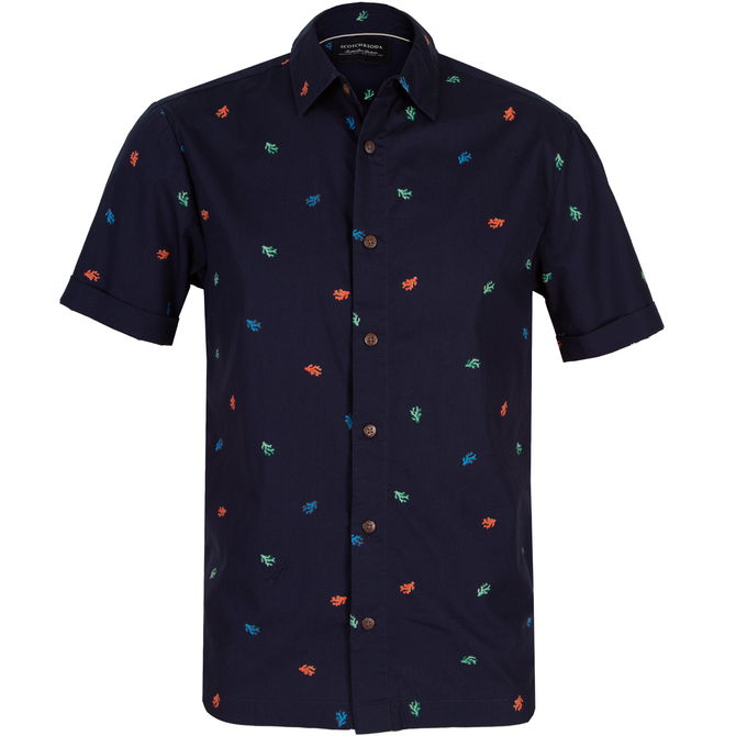 Multi-coloured Coral Print Casual Shirt - Shirts-Casual : Fifth Avenue ...