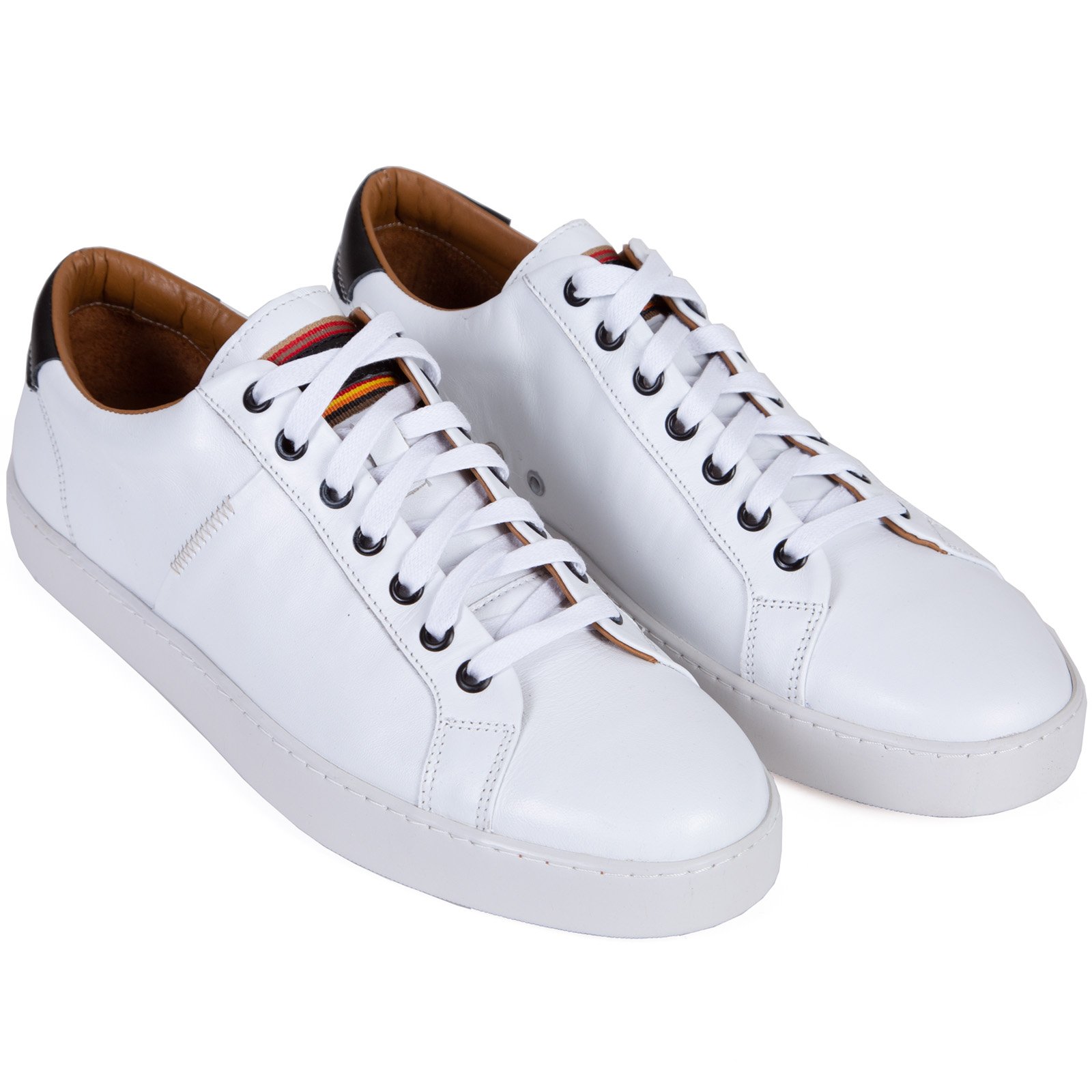 Versa White Leather Sneakers - Shoes & Boots-Casual Shoes : Fifth ...