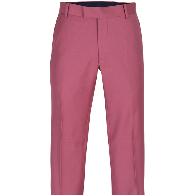 Caper Salmon Pink Wool Dress Trousers