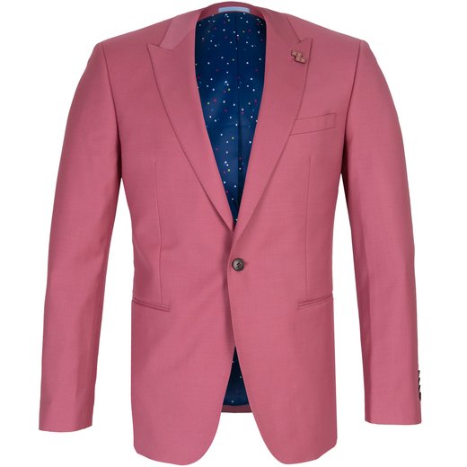 Ionic Salmon Pink Wool Dress Jacket-new online-Fifth Avenue Menswear