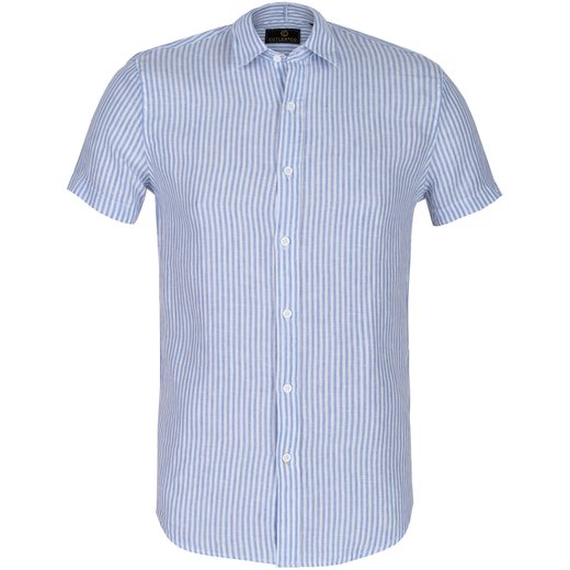 Brent Stripe Cotton & Linen Casual Shirt-on sale-Fifth Avenue Menswear