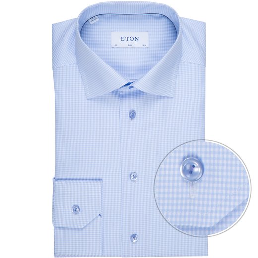 Slim Fit Luxury Cotton Micro Check Dress Shirt-new online-Fifth Avenue Menswear