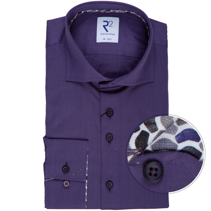 Purple Luxury Fine Cotton Twill Dress Shirt