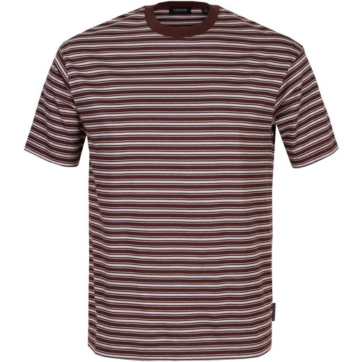 Regular Fit Stripe Mercerised Cotton T-Shirt-on sale-Fifth Avenue Menswear