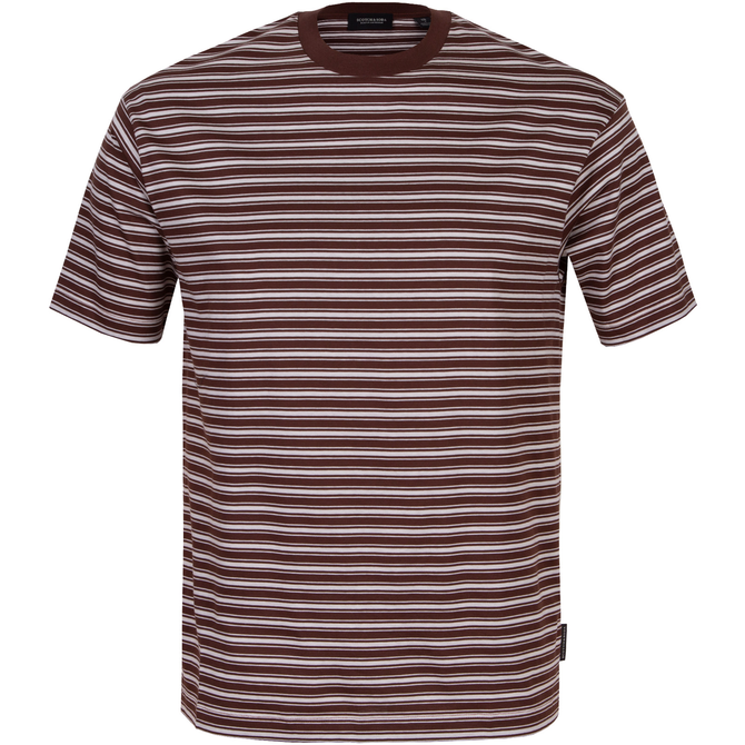 Regular Fit Stripe Mercerised Cotton T-Shirt