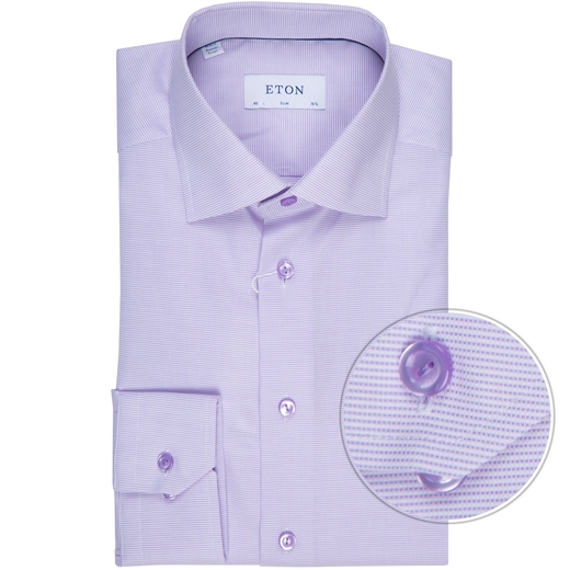 Slim Fit Micro Weave Twill Dress Shirt-shirts-Fifth Avenue Menswear