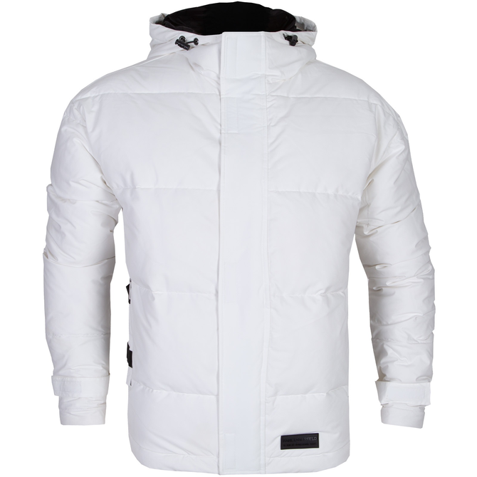Hooded Down Puffer Jacket With Zip Detail