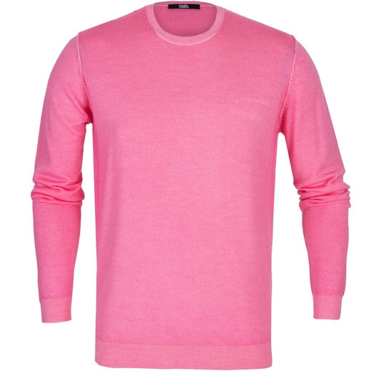 Pink Luxury Fine Knit Merino Pullover-on sale-Fifth Avenue Menswear