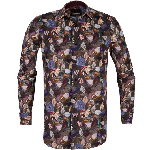 Nigel Floral Print Stretch Cotton Shirt-new online-Fifth Avenue Menswear