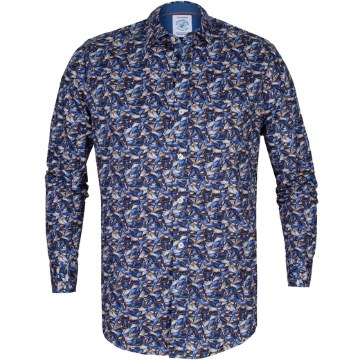 Mussells Print Stretch Cotton Shirt-on sale-Fifth Avenue Menswear