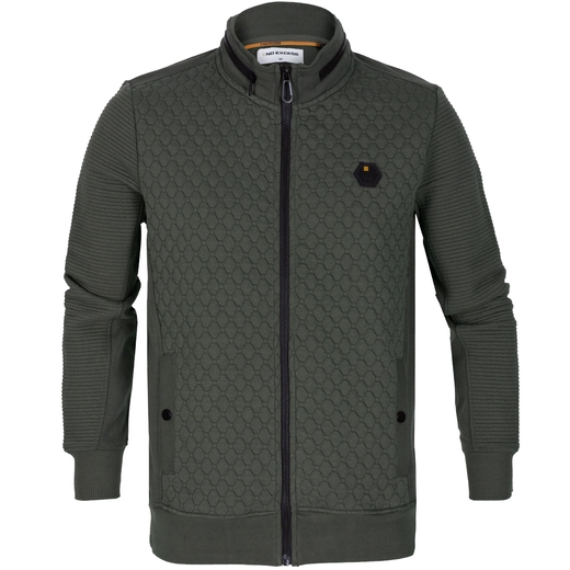 Zip-up Mixed Jacquard Sweatshirt Jacket-new online-Fifth Avenue Menswear