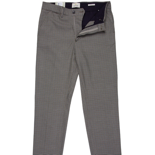Lancaster Tapered Fit Stretch Gingham Check Trousers-on sale-Fifth Avenue Menswear