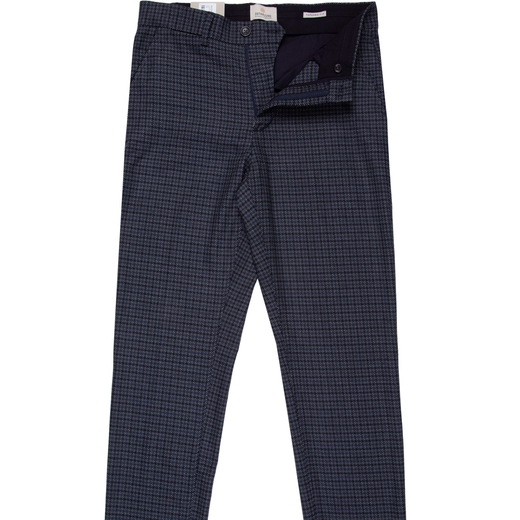 Lancaster Tapered Fit Stretch Playing Dots Trousers-on sale-Fifth Avenue Menswear