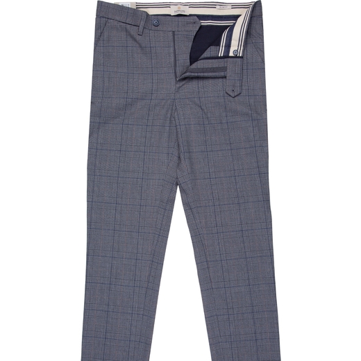 Fonda Slim Fit Stretch Check Trousers-on sale-Fifth Avenue Menswear