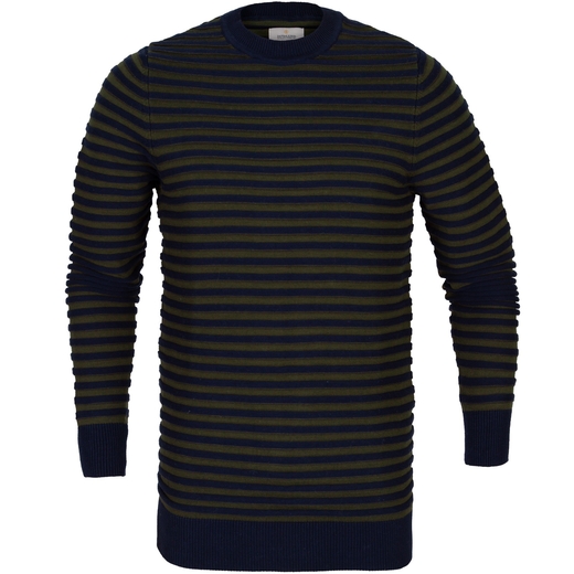 Slim Fit Raised Stripe Pullover-on sale-Fifth Avenue Menswear