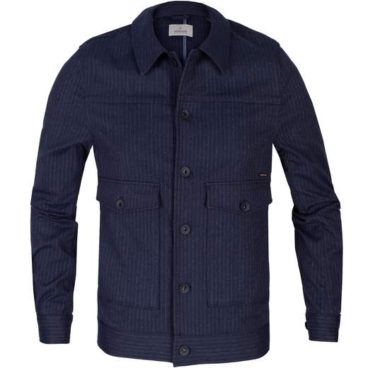Slim Fit Pin Stripe Trucker Jacket-on sale-Fifth Avenue Menswear