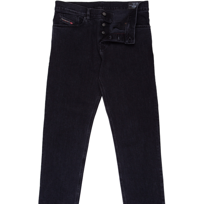 D-Fining Tapered Fit Faded Black Stretch Denim Jeans