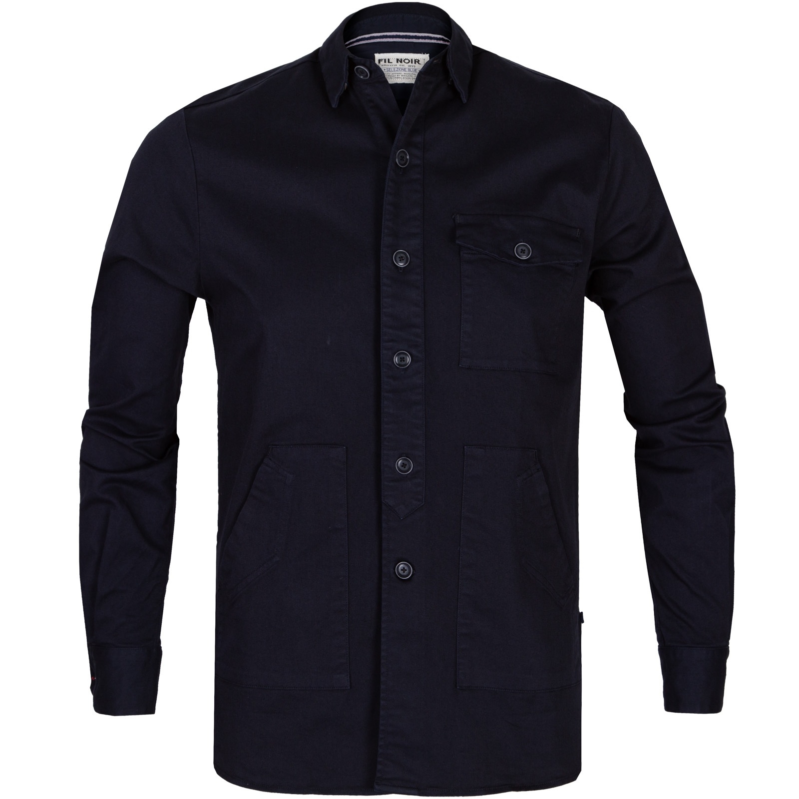 Slim Fit Stretch Cotton Drill Overshirt Jacket - Jackets-Casual Jackets ...