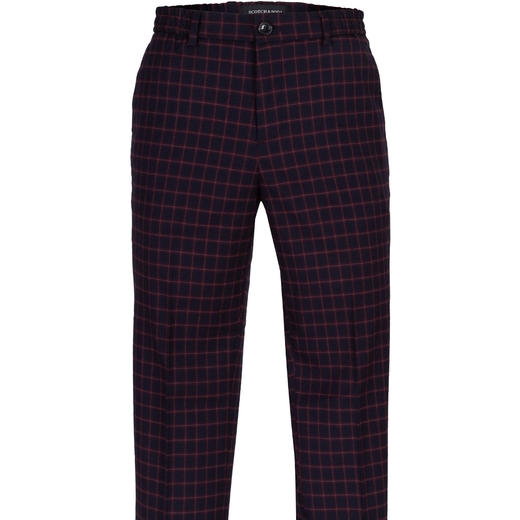 Mott Slim Fit Window Pane Check Trouser-on sale-Fifth Avenue Menswear