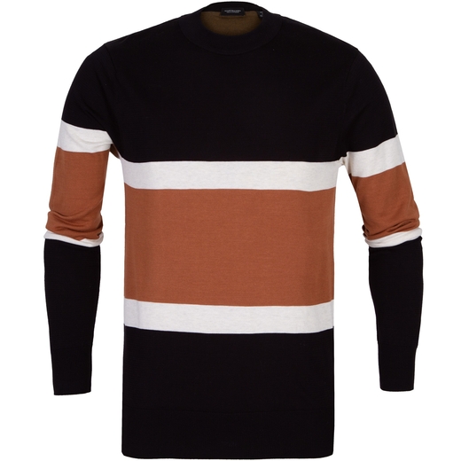 Wide Stripe Cotton Pullover-on sale-Fifth Avenue Menswear