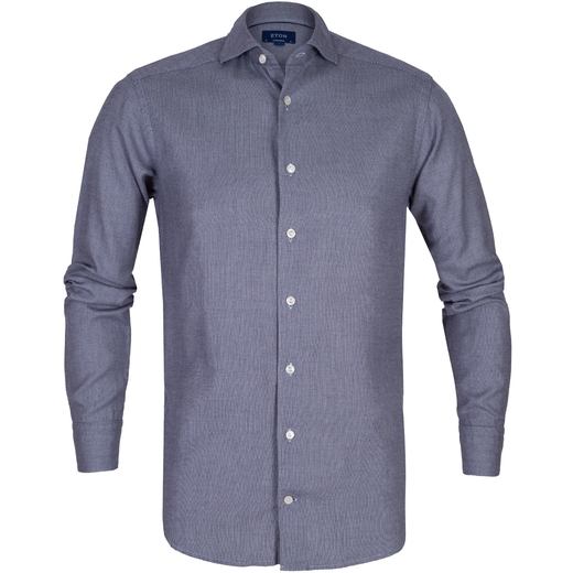 Contemporary Fit Cotton/Tencel Flannel Micro Check Shirt-on sale-Fifth Avenue Menswear