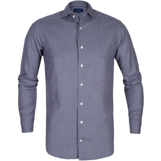 Contemporary Fit Cotton/Tencel Flannel Micro Check Shirt