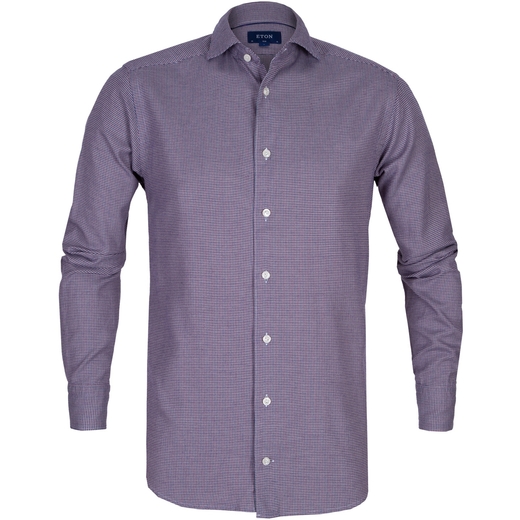 Slim Fit Cotton/Tencel Flannel Houndstooth Shirt-on sale-Fifth Avenue Menswear