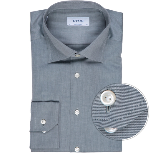 Contemporary Fit Two-Tone Melange Twill Dress Shirt-on sale-Fifth Avenue Menswear