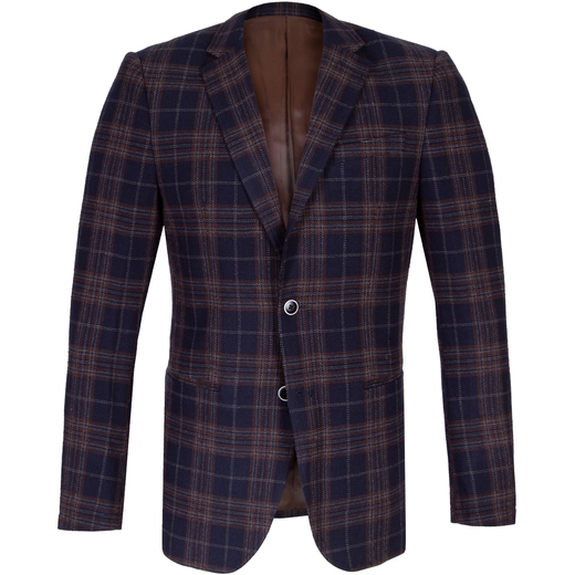 Heaton Slim Fit Wool Blend Check Blazer-on sale-Fifth Avenue Menswear