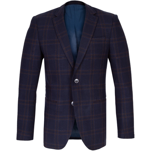 Heaton Slim Fit Wool Blend Windowpane Check Blazer-on sale-Fifth Avenue Menswear
