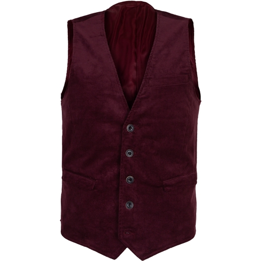 Pip Slim Fit Corduroy Waistcoat-on sale-Fifth Avenue Menswear