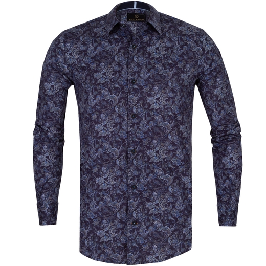 Seth Paisley & Floral Print Stretch Cotton Shirt-on sale-Fifth Avenue Menswear