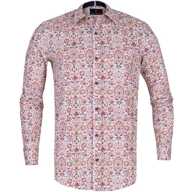Blake Regal Floral Print Stretch Cotton Shirt