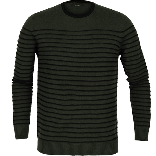 Slim Fit Wool Blend Stripe Pullover-on sale-Fifth Avenue Menswear