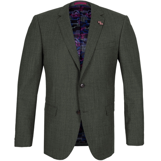 Nitro 3 Piece Olive Micro Check Suit-on sale-Fifth Avenue Menswear