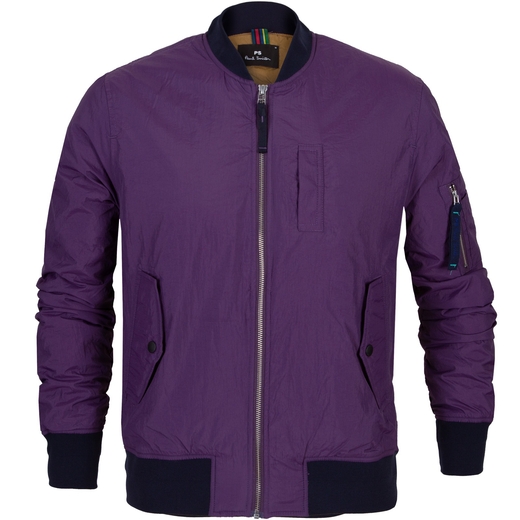 Zip-Up Nylon Bomber Jacket-new online-Fifth Avenue Menswear