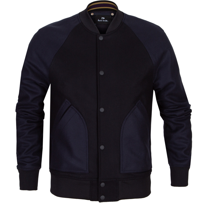 Wool & Cashmere Blend Varsity Jacket