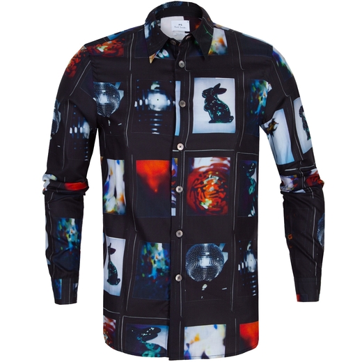 Tailored Fit Instant Photo Print Casual Shirt-new online-Fifth Avenue Menswear