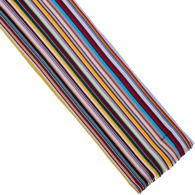 Pure Wool Multi-coloured Stripe Scarf