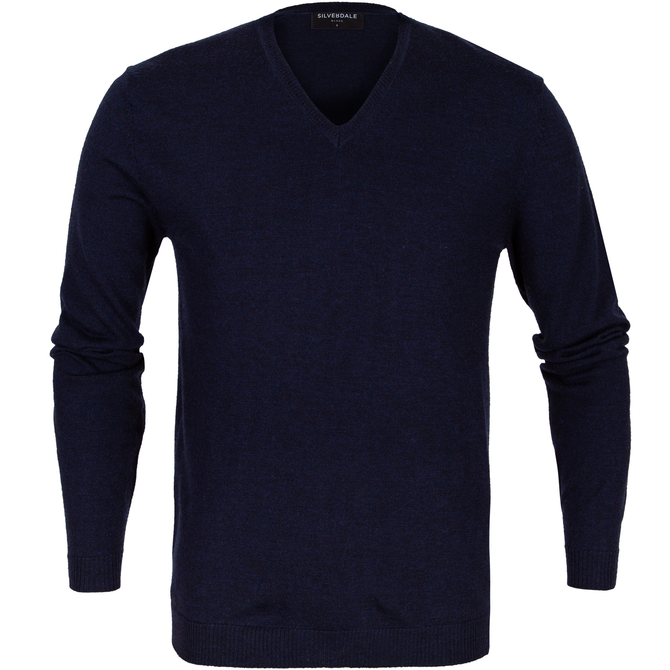 Fine Merino Wool V-Neck Pullover - On Sale : Fifth Avenue Menswear ...