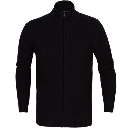 Soft Merino Saddle Shoulder Zip-Up Cardigan-new online-Fifth Avenue Menswear