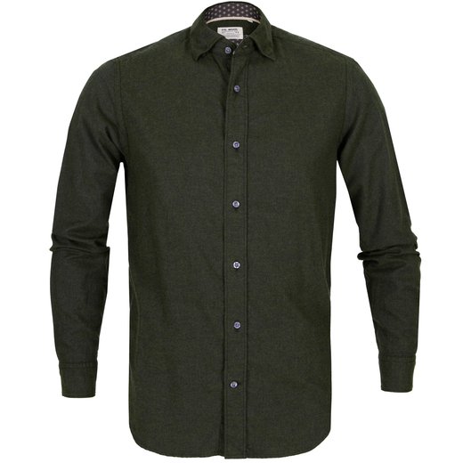 Treviso Melange Cotton Flannel Casual Shirt-on sale-Fifth Avenue Menswear