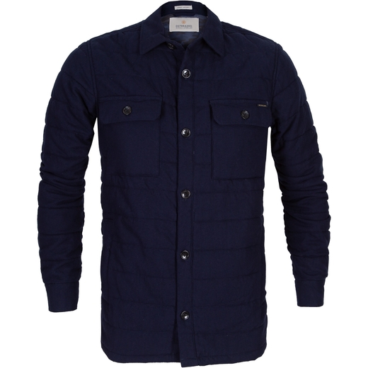 Melange Cotton Flannel Quilted Shirt Jacket-on sale-Fifth Avenue Menswear