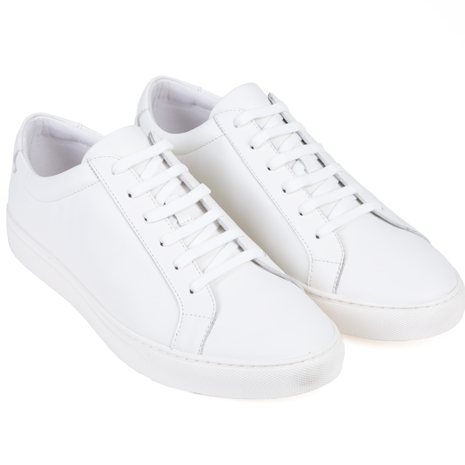 Joshua Clean White Leather Sneakers - Shoes & Boots-Casual Shoes ...