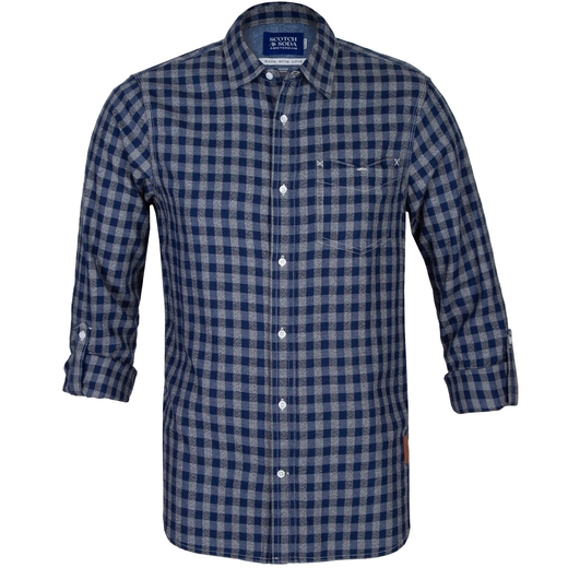 Regular Fit Brushed Cotton Check Shirt-new online-Fifth Avenue Menswear