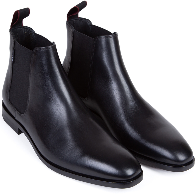 Gerald Black Leather Chelsea Boots